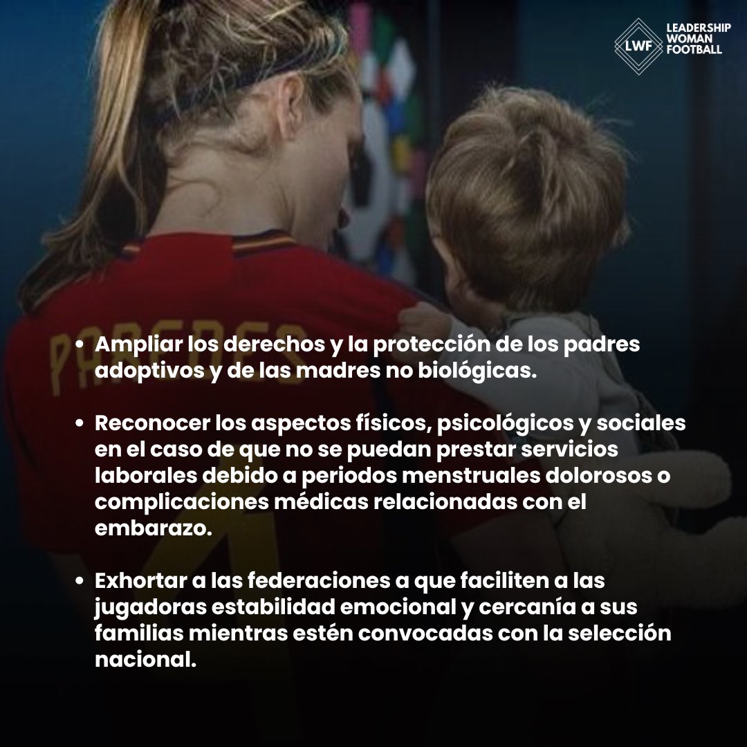LWFplatform's tweet image. ✨⚽ AVANCES EN MATERNIDAD Y FÚTBOL🌟👶

¡Gran noticia! La FIFA ha lanzado nuevas medidas para proteger y apoyar más a nuestras jugadoras y entrenadoras. 👏🏽#WomenRights #womeninfootball