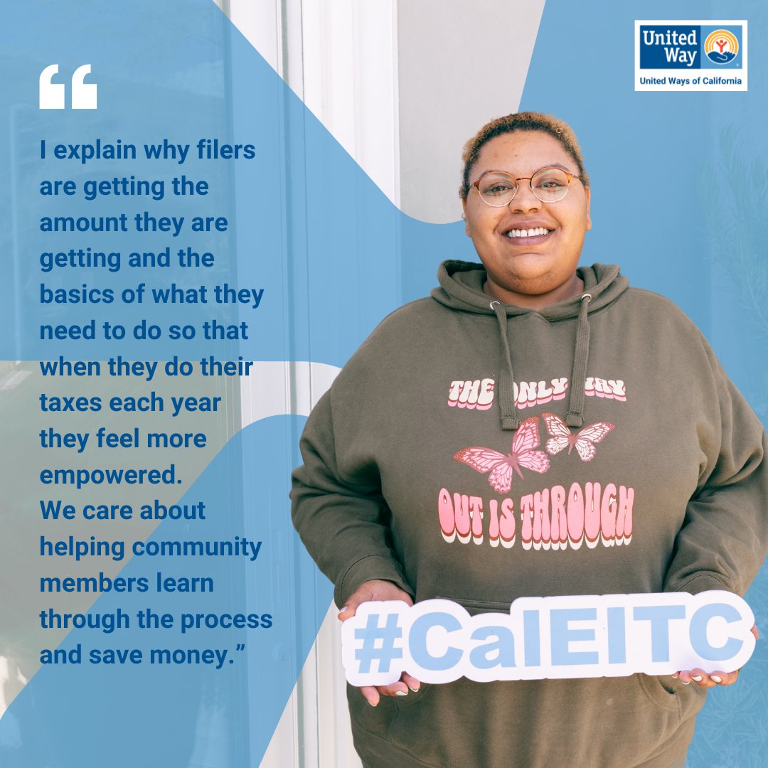 #VITA volunteers do more than just prepare taxes. They educate the community on financial documents and write-offs, empowering people to understand and manage their taxes each year, saving money and gaining confidence in the process. unitedwaysca.org/community-voic…