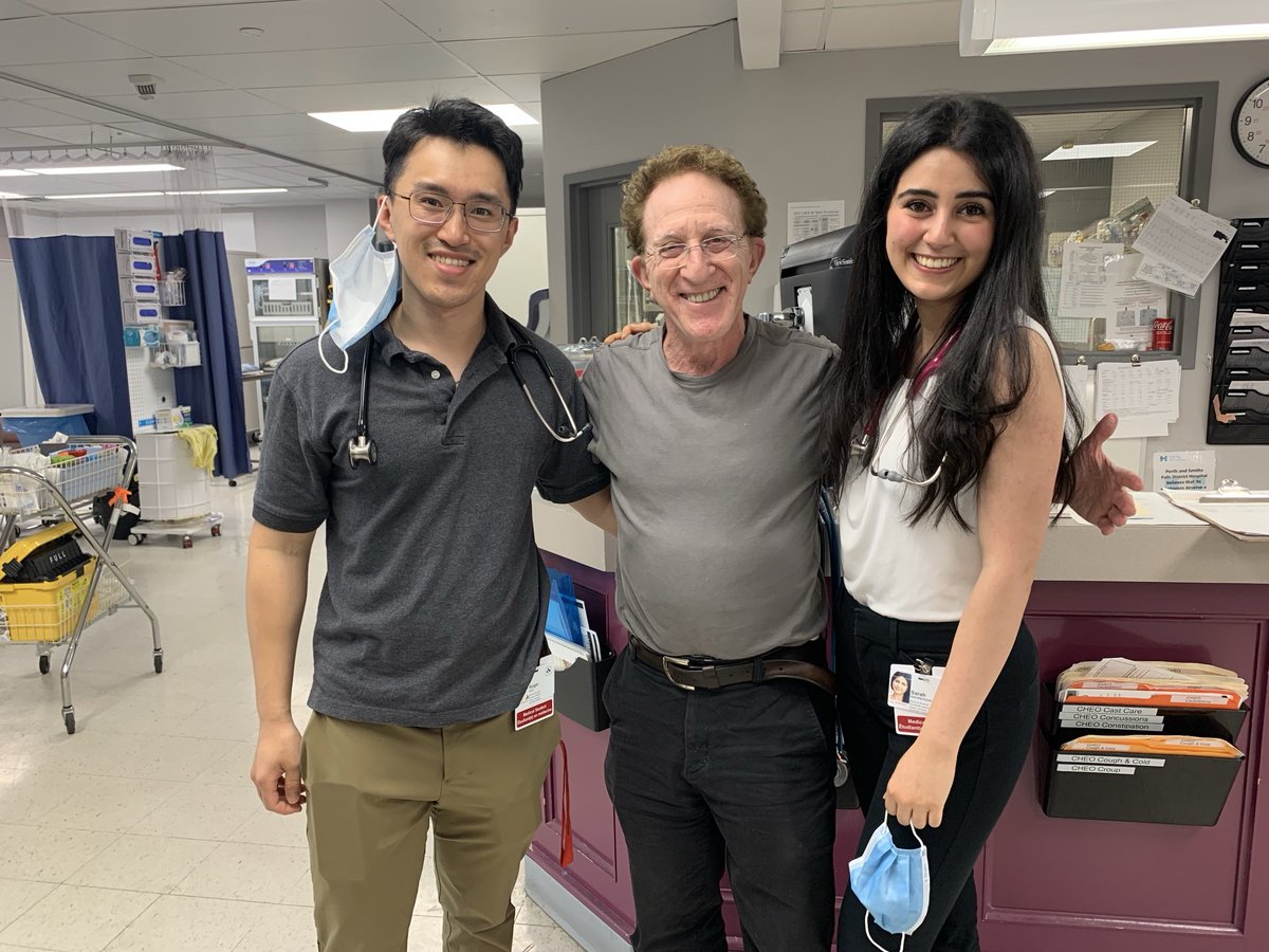 Two UofOttawa first year med students learning about medicine in the real world at Perth Hospital’s ED GWMH. ⁦<a href="/alandrummond2/">alan drummond</a>⁩