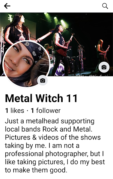 After talking to my friends, I decided to make another MetalWitch page, which I will start from scratch. As some of you know, my site was hacked, so I have been downloading pictures I took from the shows. I am confident that you will continue to support. @therealMetalWitch11 FB