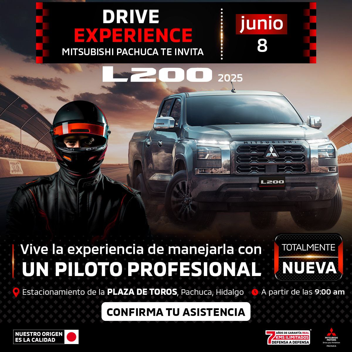 Oeeh_Hidalgo's tweet photo. ¡Vive la Drive Experience con @mitsubishipach!  🛻💨

El día de mañana ven y maneja la Nueva L200 2025 con pilotos profesionales en el estacionamiento de la Plaza de Toros Monumental Vicente Segura. 😎🙌🏼

#MitsubishiPachuca #driveexperience #l2002025  #LateConOrgullo https://t.co/hvj2y8H7gs