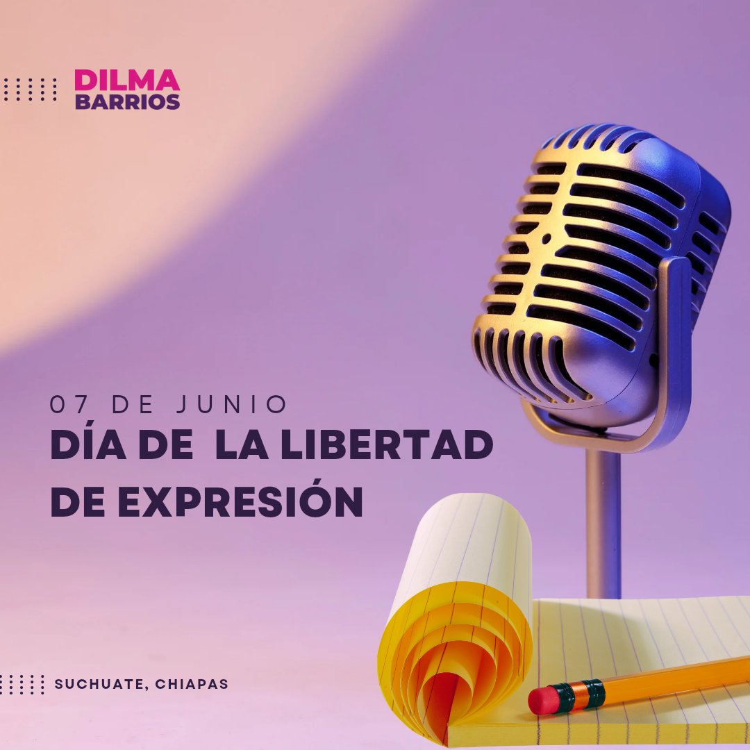 La libertad de expresión apuesta por la transparencia de la información, lo que genera confianza ¡Felicidades amigas y amigos quienes ejercen ese compromiso con profesionalismo y responsabilidad! #07deJunio #Suchiate #Chiapas #LibertaddeExpresión #07Junio