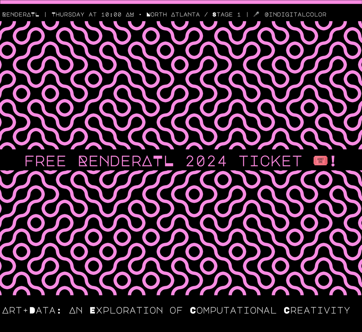Monica.dev (@indigitalcolor) on Twitter photo I can't wait to kick off <a href="/RenderATL/">RenderATL 2026 | August 12 & 13, 2026</a> with some <a href="/ReactJSRobins/">React Robins (prev. React Ladies)</a> surprises at <a href="/ATLJavaScript/">Atlanta JavaScript</a> on Tues. June 11 and then presenting on computational creativity on Thurs. June 13 at 10 AM
I'm giving away a 🎟️! To enter, answer: How do creativity and technology intersect in your work? I can't wait to kick off <a href="/RenderATL/">RenderATL 2026 | August 12 & 13, 2026</a> with some <a href="/ReactJSRobins/">React Robins (prev. React Ladies)</a> surprises at <a href="/ATLJavaScript/">Atlanta JavaScript</a> on Tues. June 11 and then presenting on computational creativity on Thurs. June 13 at 10 AM
I'm giving away a 🎟️! To enter, answer: How do creativity and technology intersect in your work?