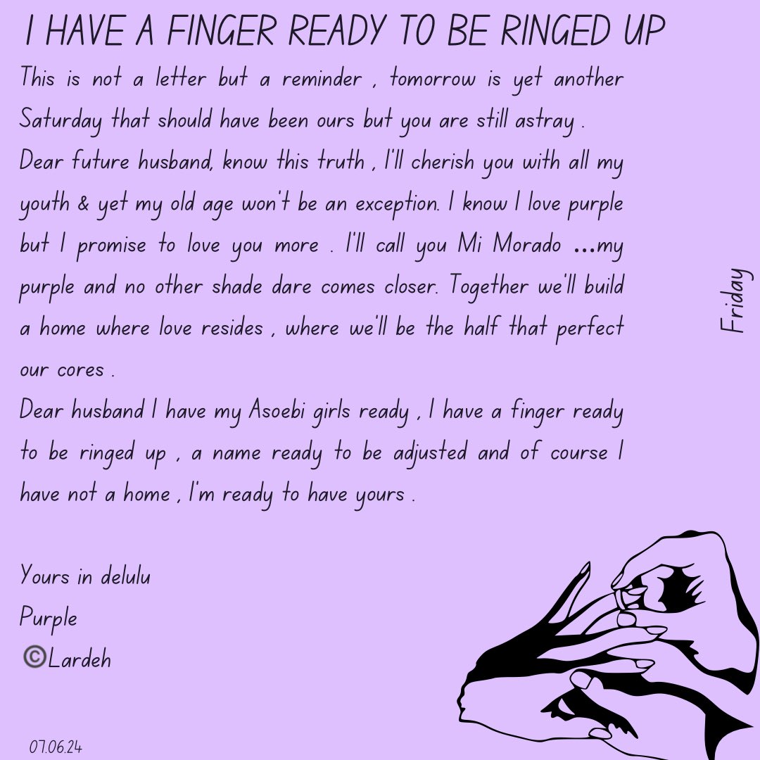 call__me_Lardeh's tweet photo. DAY 159💜✨ I HAVE A FINGER READY TO BE RINGED UP
#poetified_nurse #poetrytrybe
#366dayswritingchallenge #Apoemforatruepurple https://t.co/unvfzmCITm