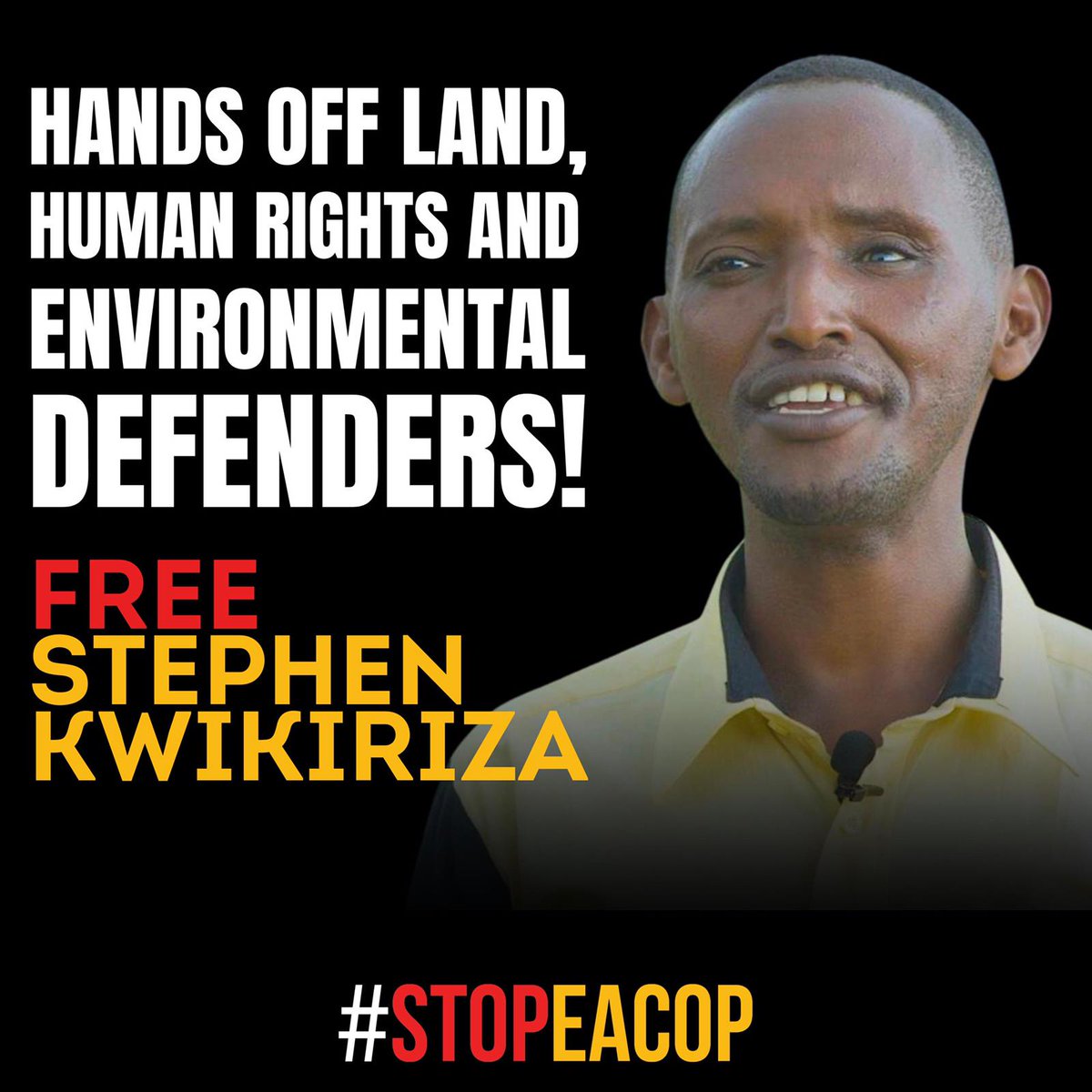JusticeUg256's tweet photo. Where is he? The government should tell us if fighting for what is right is wrong. #FreeStephenKwikiriza #StopEACOP #EnvironmentOverProfits @CNOOCUgandaLtd https://t.co/zb96m2FfB7