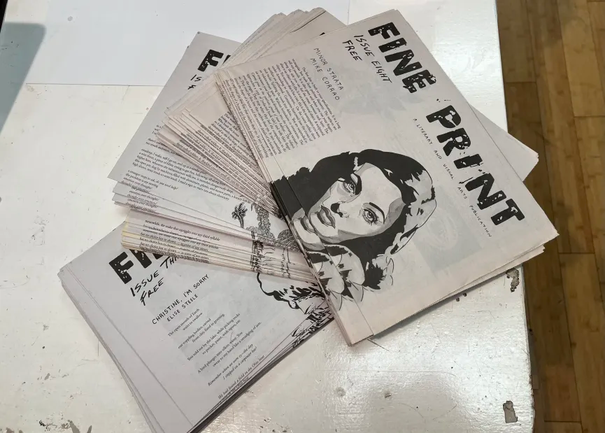 PushPullSeattle's tweet image. Free stuff! We're excited to carry issues of FINE PRINT, a free literary &amp;amp; visual arts publication out of Baton Rouge!
