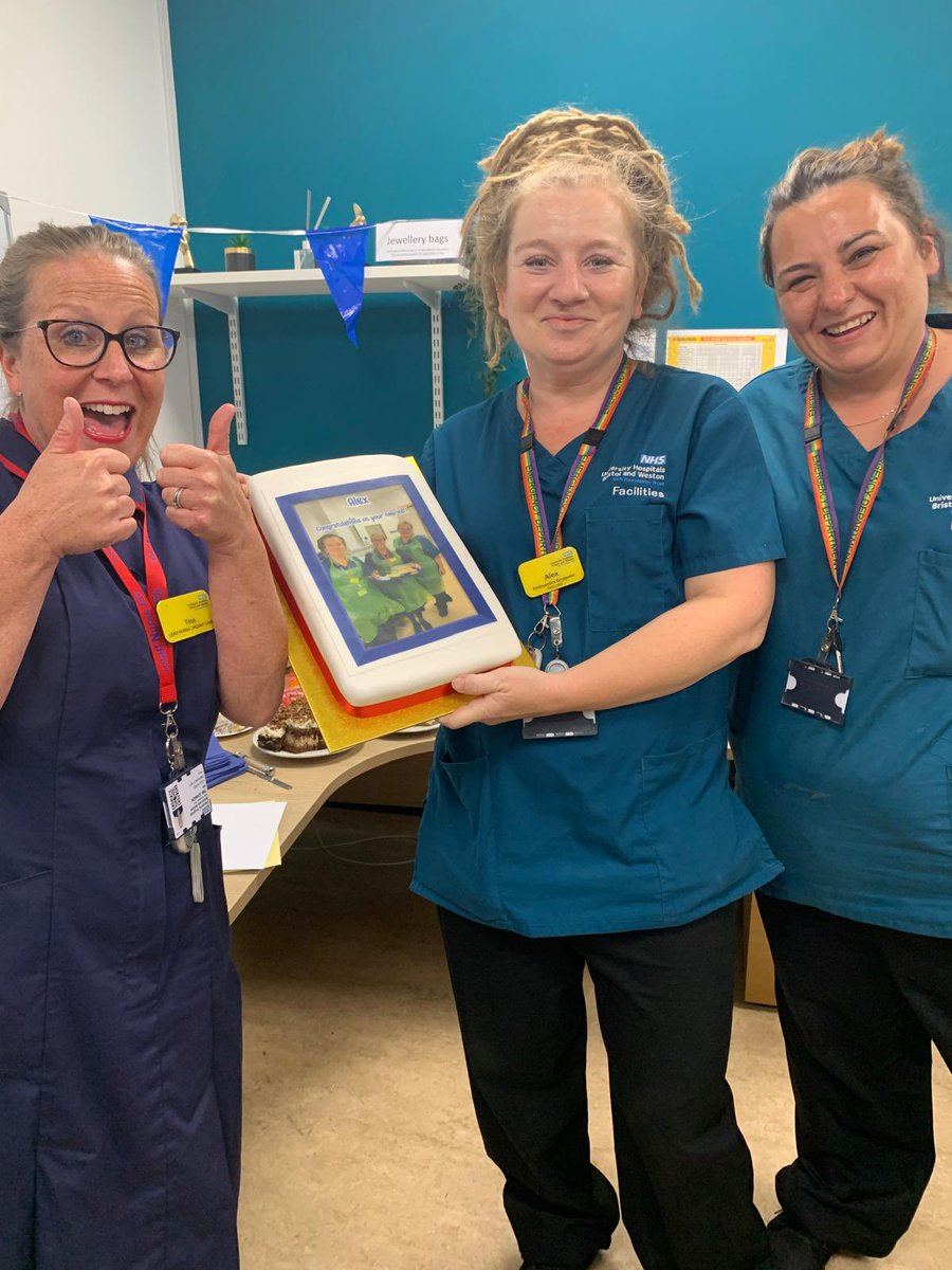 Wishing Alex all the best for her new job in BHOC . Her dedication and motivation have kept our department sparkling for 9 years ..and we will miss her dry wit and friendly banter . 
<a href="/HayleyLong18/">Hayley Long</a> <a href="/Angela34466577/">Angela Wright</a> <a href="/jodysaunders90/">Jody</a> <a href="/uhbwNHS/">University Hospitals Bristol and Weston NHS FT</a> @AcuteMedUHBW