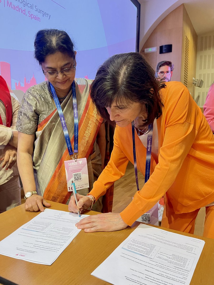 SERGS_org's tweet photo. AGRS President @drroomasinha shares her impressions of this year’s #SERGS2024 conference! Today she and SERGS President @VZanagnolo signed an agreement between our two societies which will help training efforts in #roboticsurgery
@AGRS_INDIA https://t.co/UV77E6k3VS