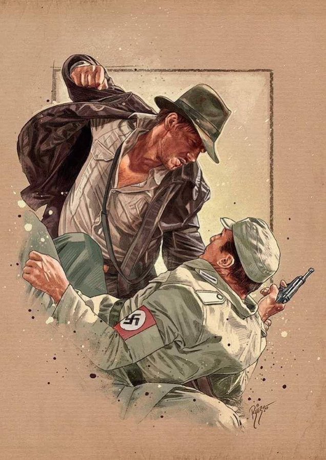 Indiana Jones, que estás en los cielos, acude en nuestra ayuda. El 9 de junio hay que votar para fenar al fascismo. En Europa y Estados Unidos vuelve a incubarse el huevo de la serpiente: Trump, Meloni, Abascal, Milei, Ayuso, Feijoo, Orban, Putin. El fascismo de hoy se disfraza