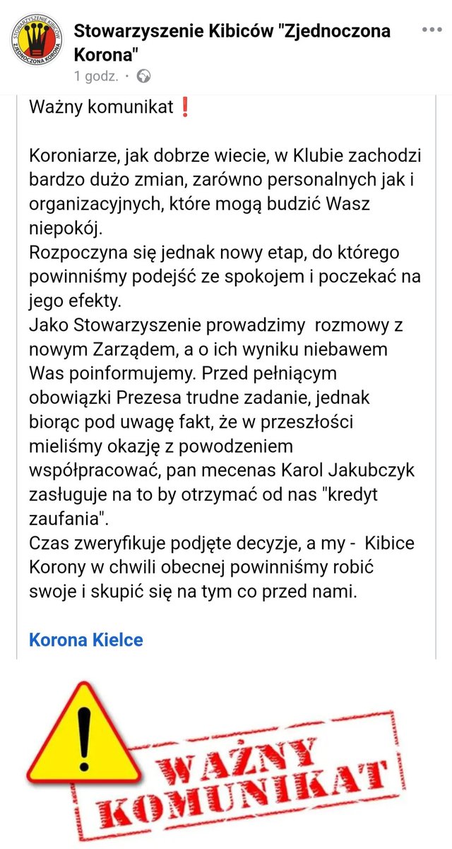Stowarzyszenie Kibiców Zjednoczona Korona (@skzk1973) on Twitter photo 