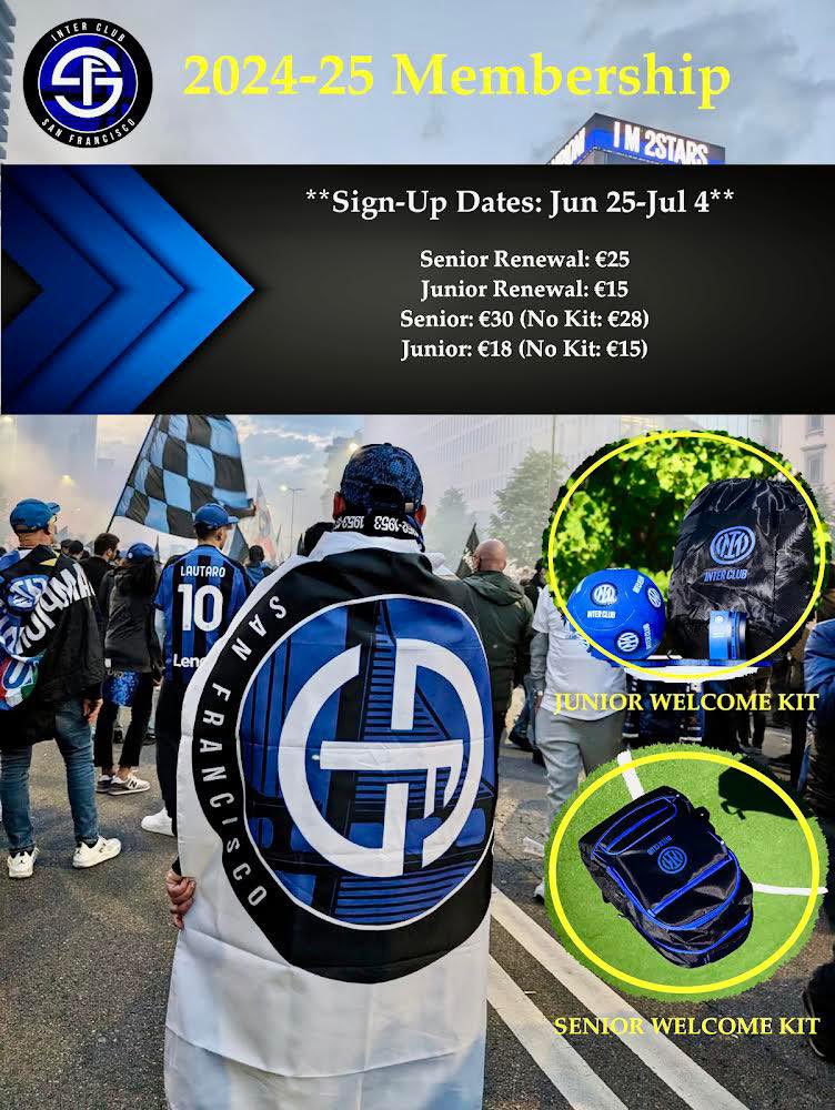InterClubSF's tweet image. Campioni d’Italia! Are you ready for a new epic #SerieA season?! Join #Inter Club San Francisco! We're not just fans; we're family. Experience the highs, the lows, and the pure passion of soccer with us. Don't miss out – join the excitement today!