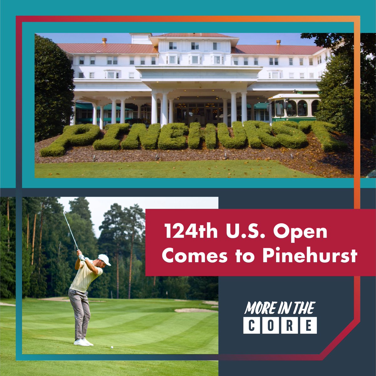 NCCarolinaCore's tweet image. The world's best golfers will tee off on @PinehurstResort No. 2 for the 124th @usopengolf this week.

The iconic course has held its fair share of historic championships while opening its links to amateur golfers looking to play year-round in the #CarolinaCore. #MoreInTheCore
