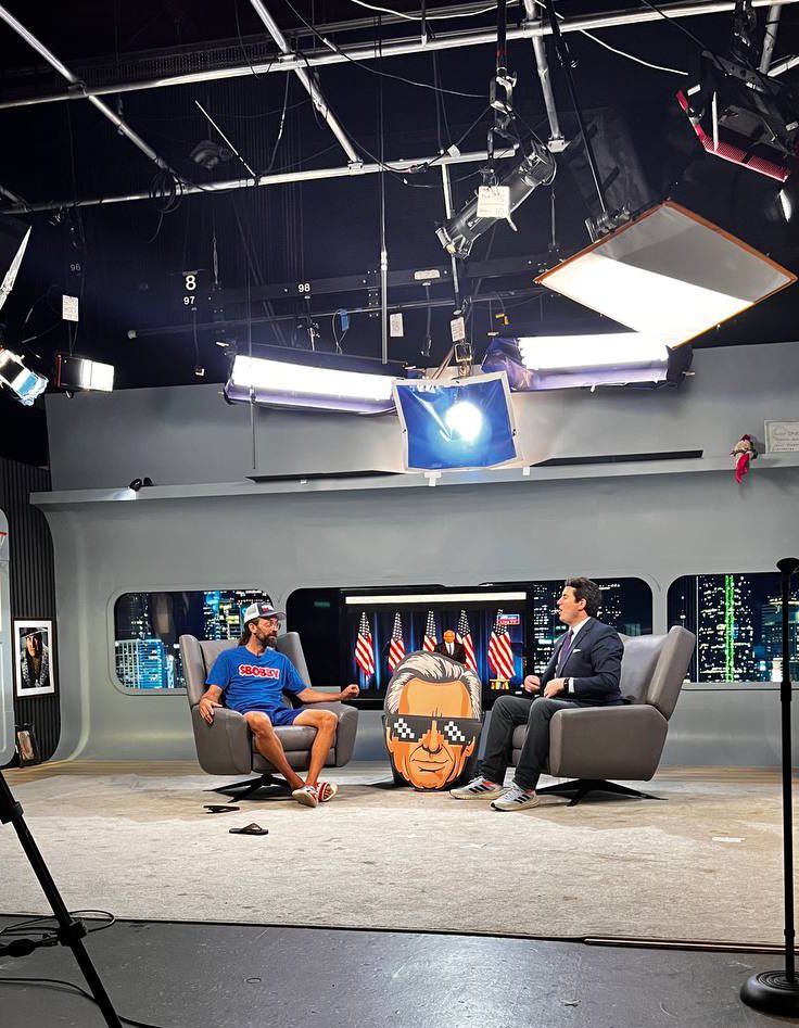 BobbyForAll's tweet photo. Our advisor @kylekemper had a chat with Primetime99’s Alex Stein in Dallas at the BlazeTV studio… 

$BOBBY STOLE THE SHOW 🚀🎙️ https://t.co/SfN88XSNgF