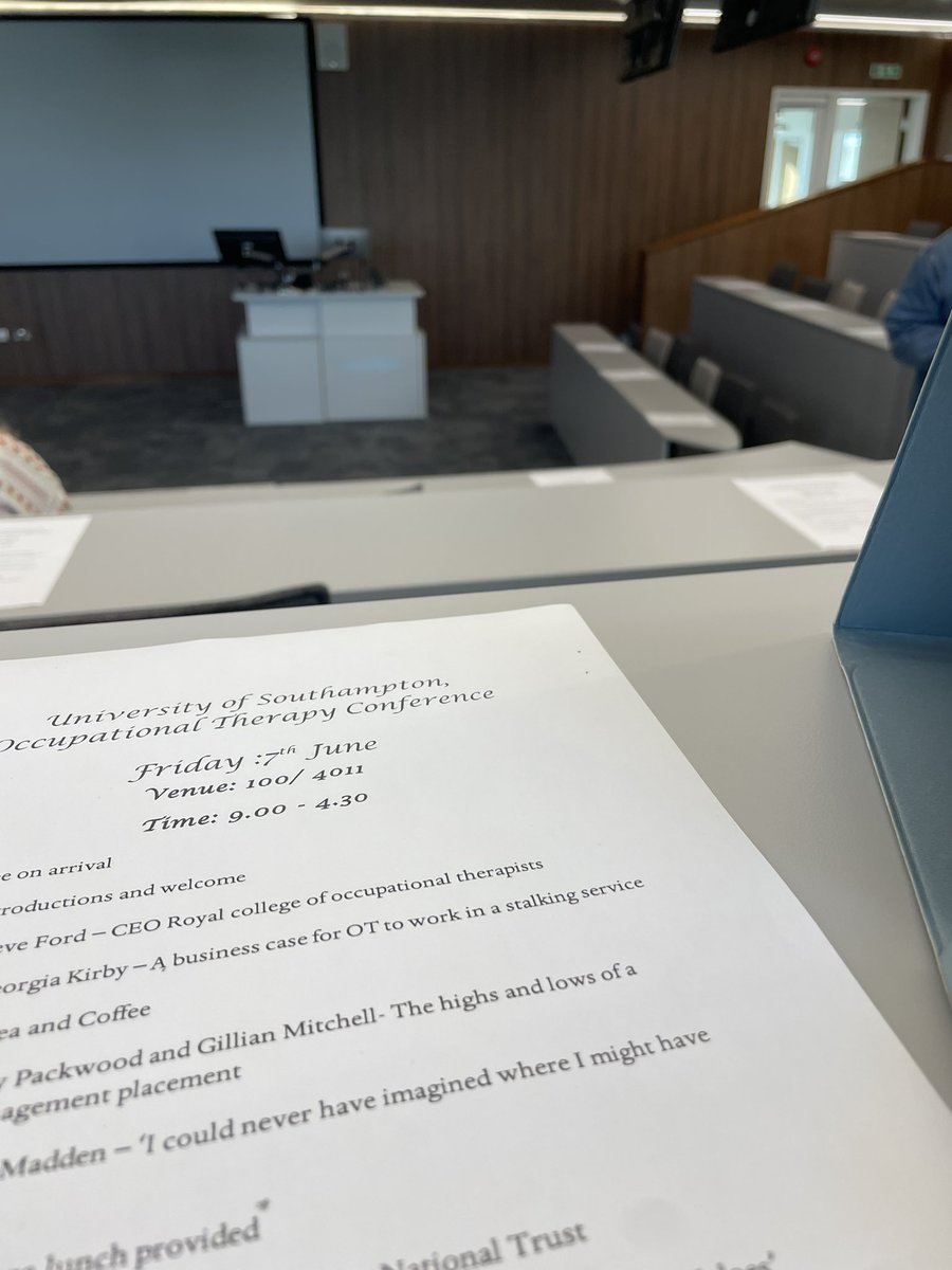 Hayley Price (@physiohayley) on Twitter photo A real pleasure to spend the day at the <a href="/TherapyUos/">UoS Occupational Therapy</a> <a href="/unisouthampton/">University of Southampton</a> OT student conference. Congratulations to the class of 2024! It was wonderful to hear so many varied examples of OT roles and such inspiring talks ☺️ <a href="/SteveGFord/">Steve Ford</a> <a href="/FoxleyHannah/">Hannah Foxley</a> <a href="/TheVenusMadden/">Venus Madden</a> <a href="/ProfJaneMelton/">Jane Melton MBE FRCOT</a> A real pleasure to spend the day at the <a href="/TherapyUos/">UoS Occupational Therapy</a> <a href="/unisouthampton/">University of Southampton</a> OT student conference. Congratulations to the class of 2024! It was wonderful to hear so many varied examples of OT roles and such inspiring talks ☺️ <a href="/SteveGFord/">Steve Ford</a> <a href="/FoxleyHannah/">Hannah Foxley</a> <a href="/TheVenusMadden/">Venus Madden</a> <a href="/ProfJaneMelton/">Jane Melton MBE FRCOT</a>