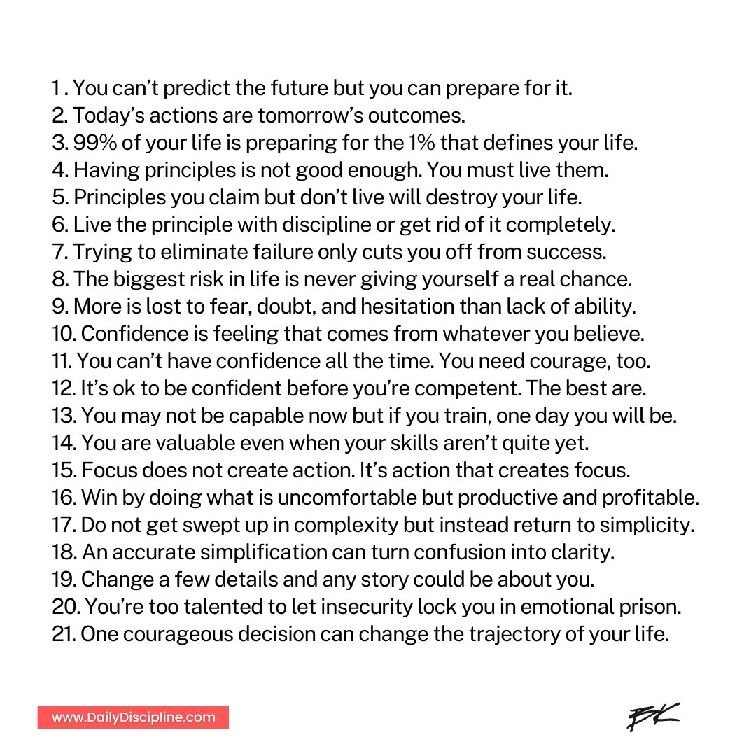 BrianKight's tweet image. 21 Truths on life, competition, and excellence.