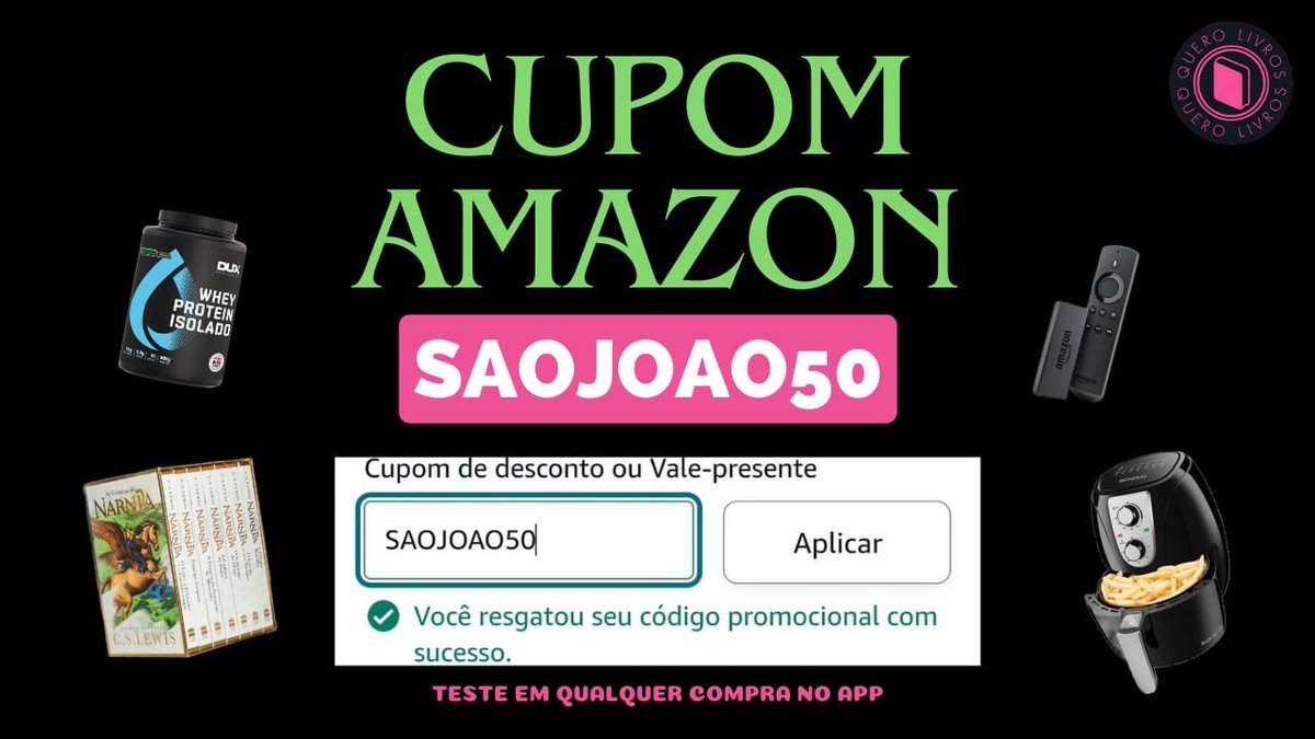 querolivrosbr's tweet photo. 🚨 CUPOM AMAZON 🚨 

• R$50 OFF acima de R$250 na Amazon 
CONFIRA ⤵️
https://t.co/dWFPQaBJjg
https://t.co/dWFPQaBJjg
https://t.co/dWFPQaBJjg

🎟️ SAOJOAO50
(conferir termos e condições)
SOMENTE NO APP! https://t.co/RWOj1NOggE