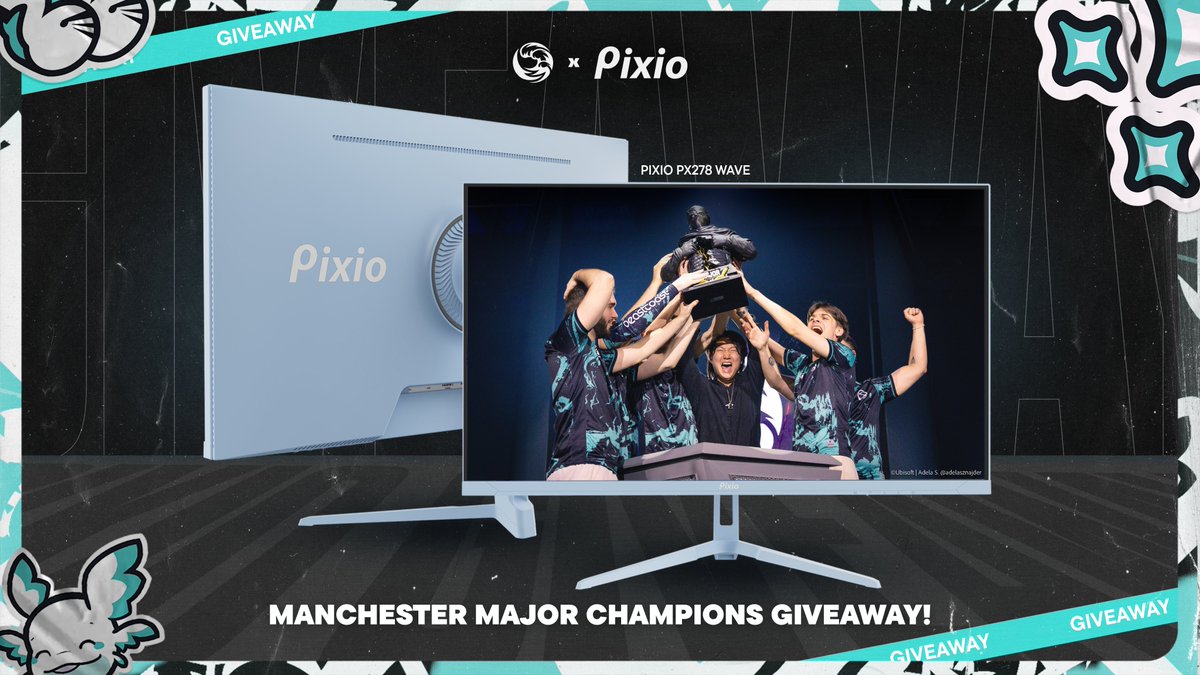 beastcoast's tweet photo. 🏆R6 MAJOR CHAMPS MONITOR GIVEAWAY🏆

We're giving away a FREE @PixioGaming Blue PX278 WAVE to ONE winner! Now's your chance to play like the pros🔥

Enter the giveaway here 👇
https://t.co/Hru4VhcJCJ

🚨Giveaway ends 6/17🚨 https://t.co/wzWQ4UNZi4
