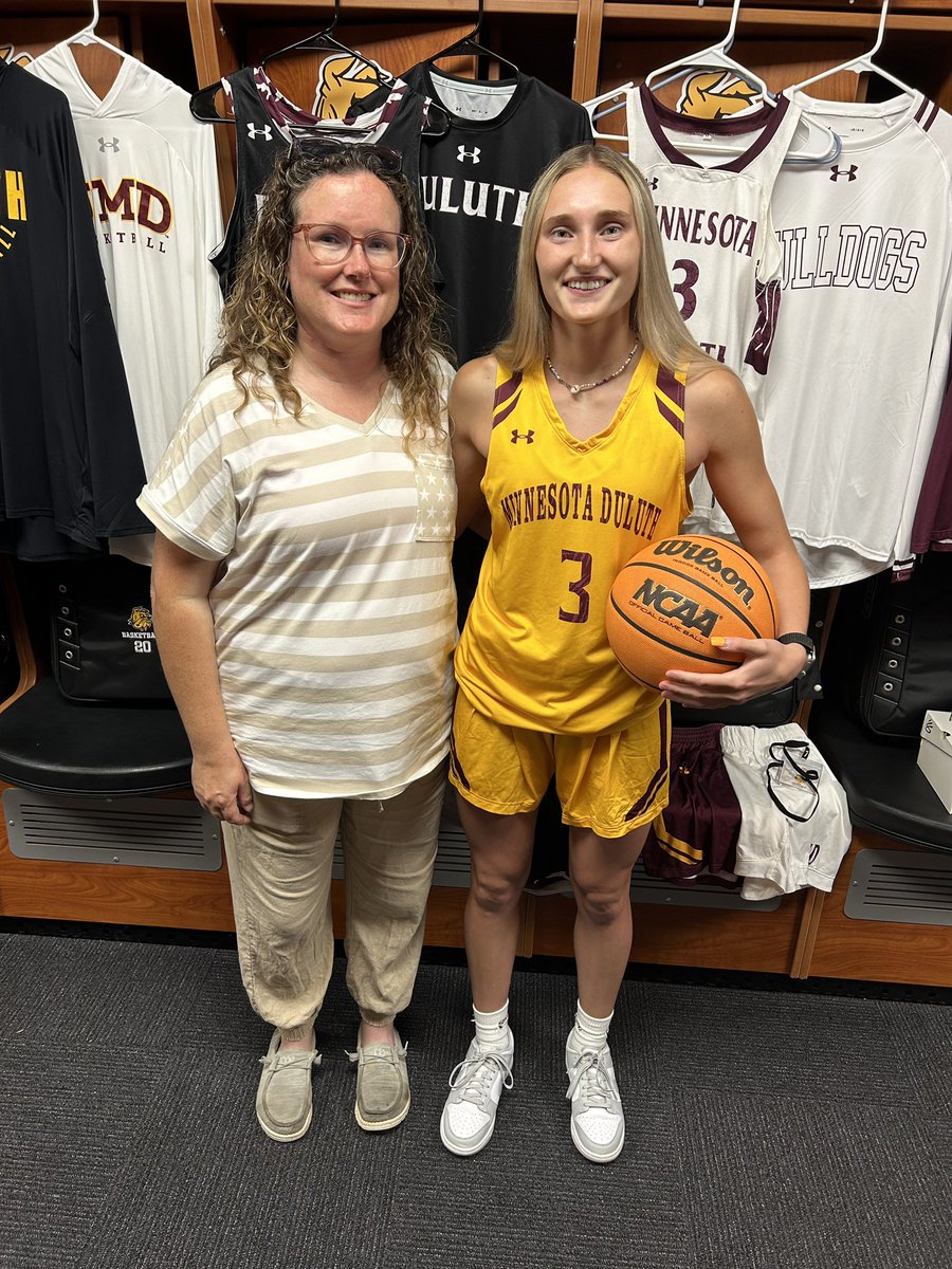 After a great visit and talk with <a href="/MandyPearson_/">Mandy Pearson</a> and Cici Kieger I’m excited to announce my commitment to the University of Minnesota Duluth!🐶 Beyond grateful for all of the support I’ve been given and can’t wait for this next chapter. Excited to be a bulldog!!💪<a href="/UMDWomensBBall/">UMD Women's Bball</a>