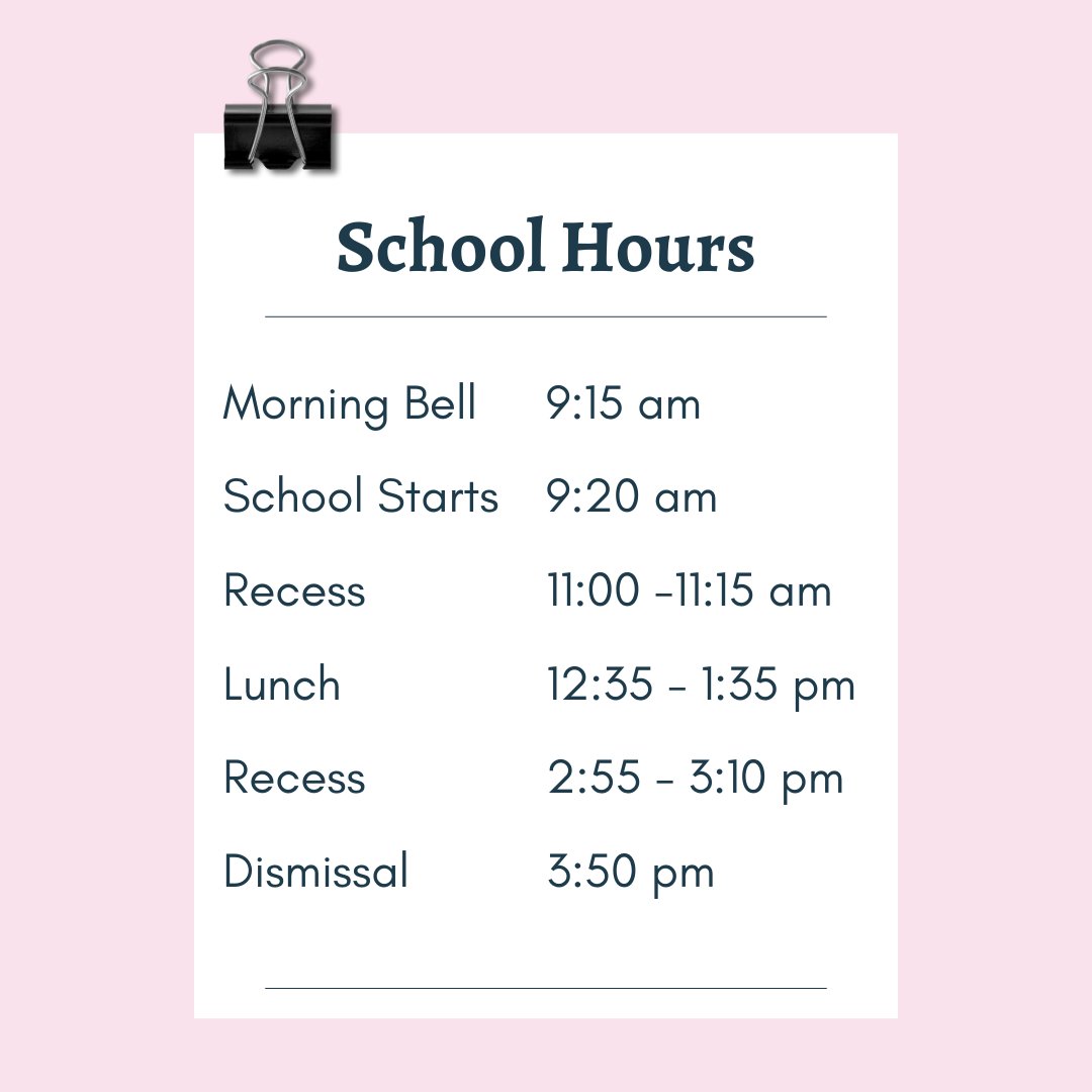 Our school hours