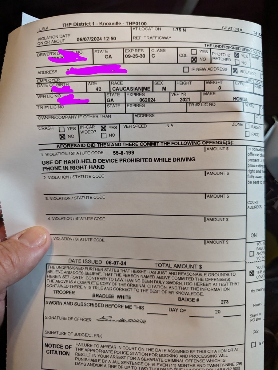 Johnny Law gave me a ticket. That's how worried <a href="/Vol_Baseball/">Tennessee Baseball</a> is about <a href="/UEAthleticsBASE/">Evansville Purple Aces Baseball</a>. Haters. #guac 🥑