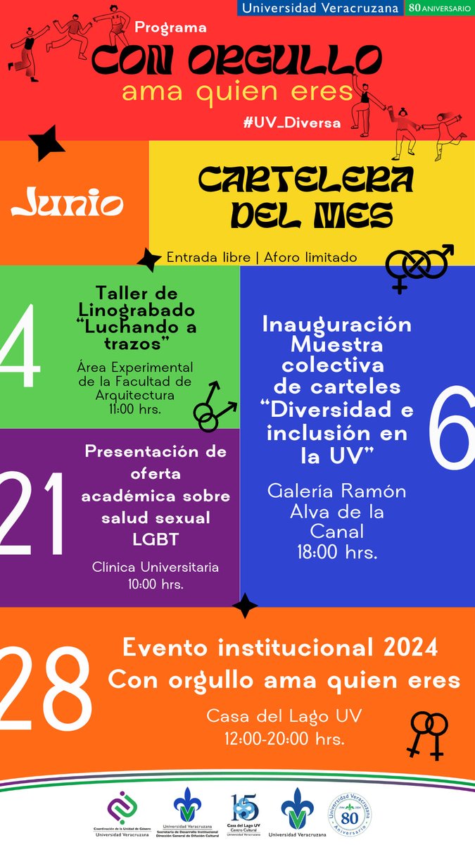 LuzioUV's tweet photo. #UV_Diversa #RegiónXalapa 
Nos preparamos para vivir grandes experiencias con el programa de "Con orgullo ama quien eres" para celebrar el mes del Orgullo LGBTTTIQ. ¡Consulta la cartelera! 📍Casa del Lago UV https://t.co/UedYxnoUIE