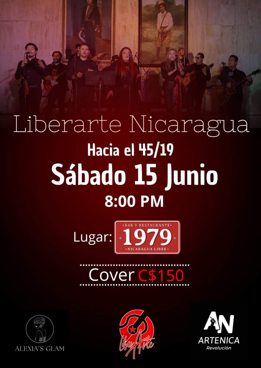 ❤️❤️ 45/19 🖤🖤
A cantar a todo pulmón a nuestra revolución. 

📅 Sabado 15 de Junio
📍1979, Rotonda Hugo Chávez 2c sur
🕰️ 8:00 PM