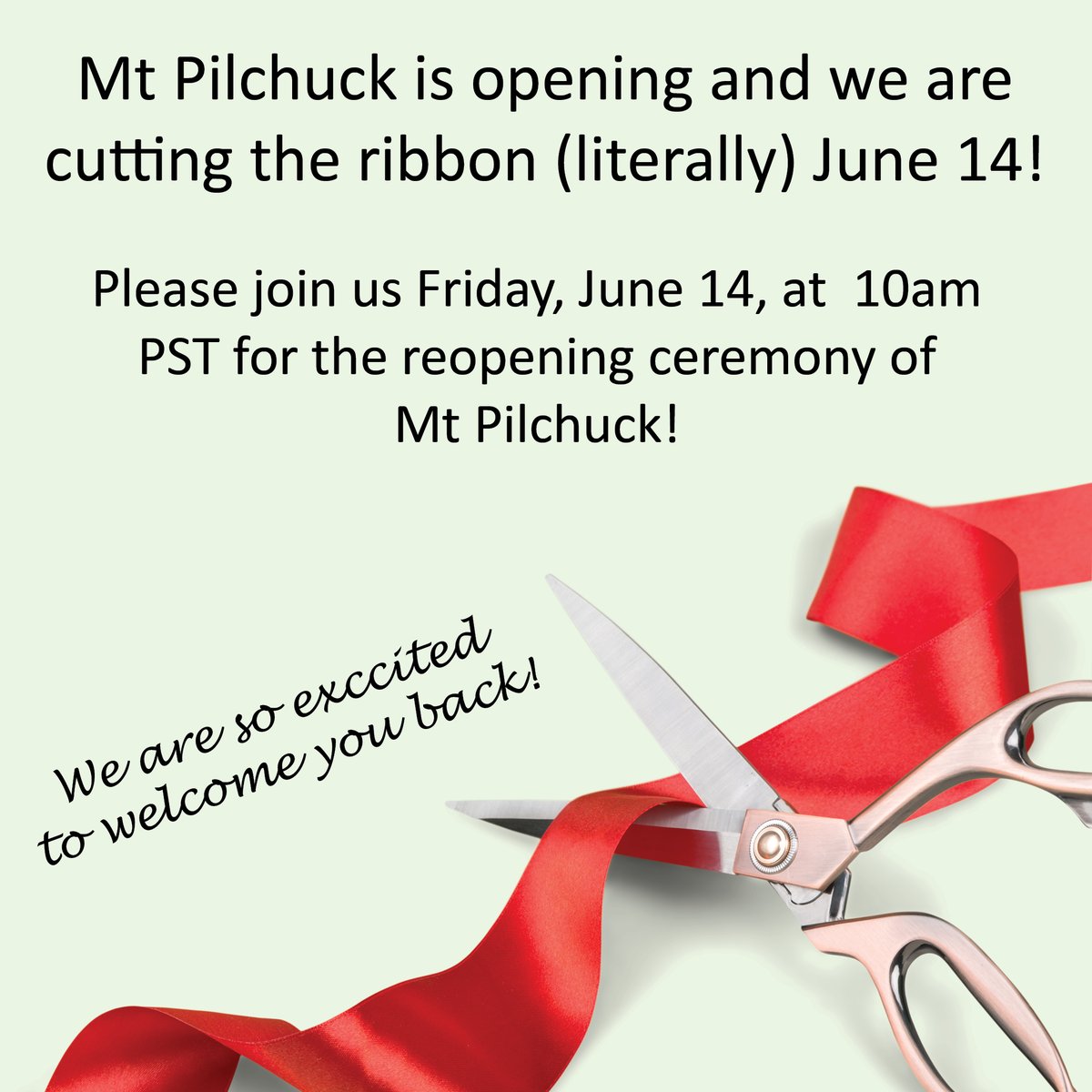 MtBakerSnoNF's tweet photo. Mt Pilchuck will officially reopen on Friday, June 14 at 10am. See you then! https://t.co/5uyAgQo2vN
#MBS #MtPilchuck #USDAForestService https://t.co/72VQxhQ4kS