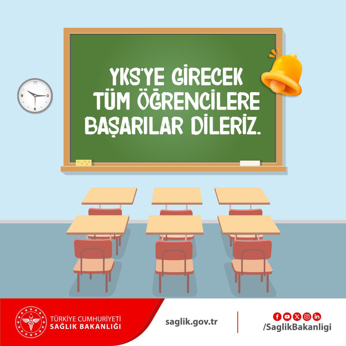 YKS’ye girecek tüm öğrencilere başarılar dileriz.