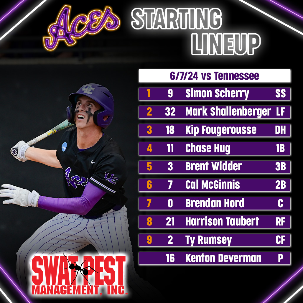 UEAthleticsBASE's tweet photo. Ready for a Supers Start
Here's how we line up this afternoon π
βΎοΈ #ForTheAces x #GUAC π₯ https://t.co/rPzwOpvsKM
