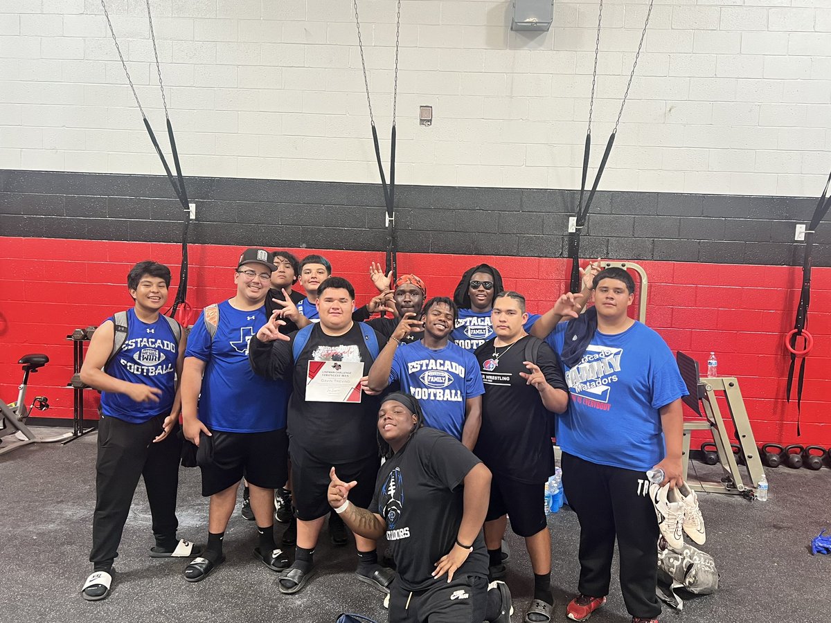 M_Burk79's tweet photo. Great time at the @LLHS_Athletics Lineman Challenge! Estacado Varsity and JV came out and competed!! @EHS_FB_recruits @E_Ward18 @brymadrid S/O to @GavinTrevino15 for winning strongest Lineman!! https://t.co/FRGqlo9pVy