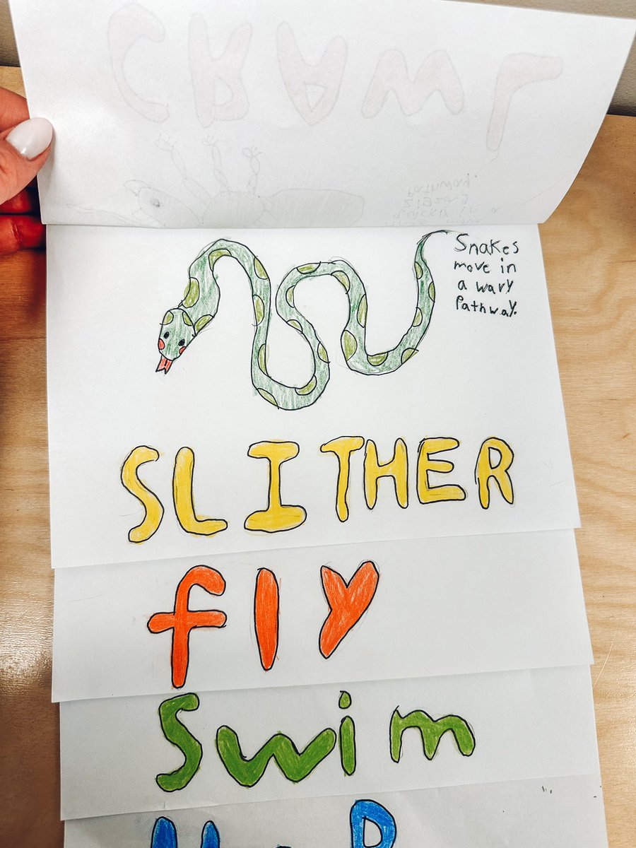 I can… identify and describe how animals move along different pathways. 
Students created flip-books to explore and record different animal movements and pathways! #gradeonelearning