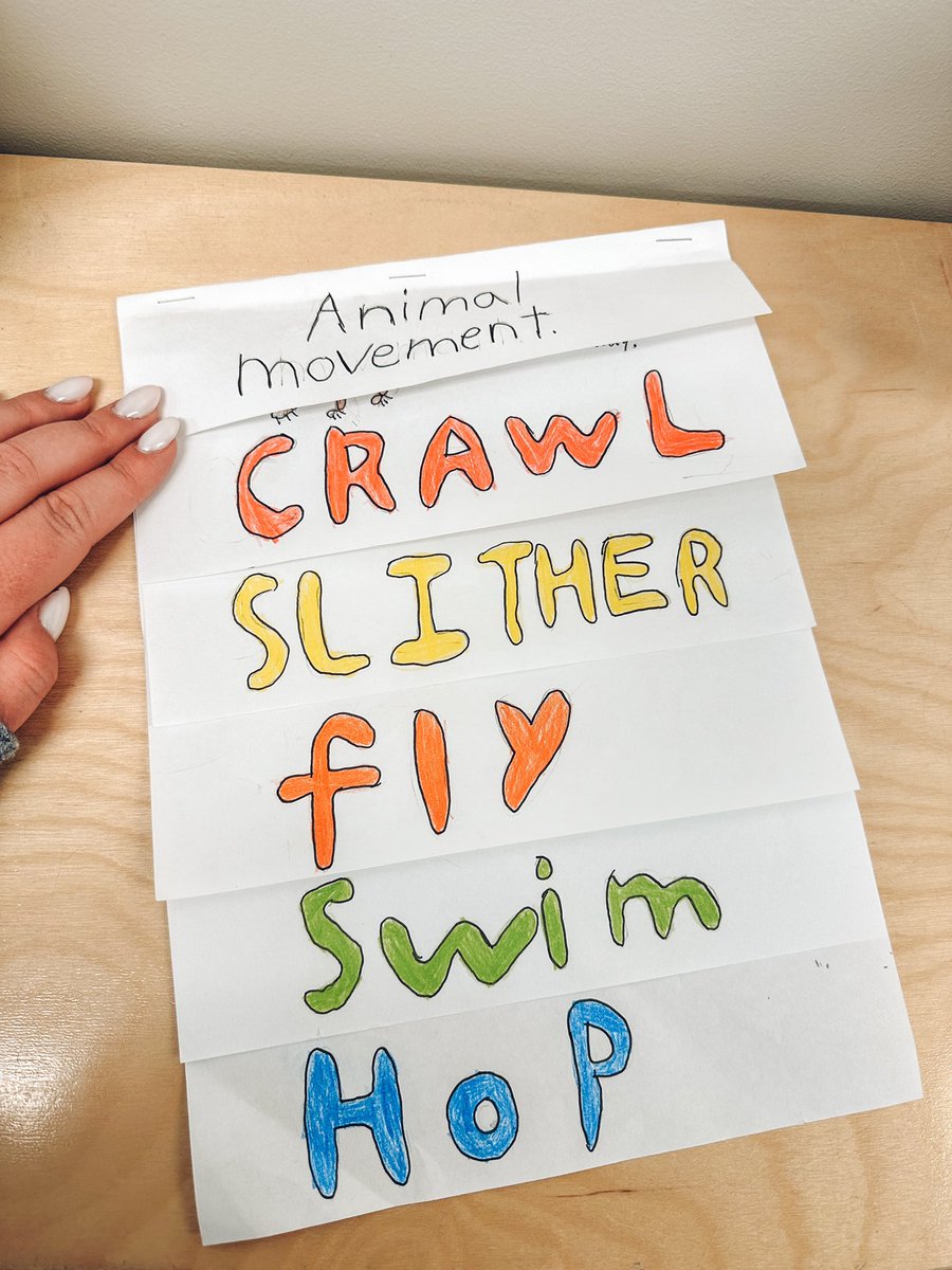 MsVanderlinde's tweet photo. I can… identify and describe how animals move along different pathways. 
Students created flip-books to explore and record different animal movements and pathways! #gradeonelearning https://t.co/fKnD4SUrWg