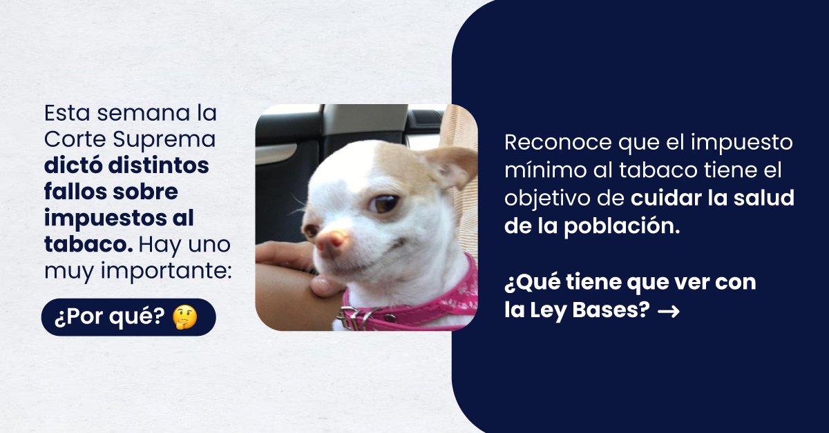 ficargentina's tweet photo. ⚠️La Corte Suprema dictó dos fallos a favor del impuesto mínimo a los cigarrillos ✊

En estas decisiones, el máximo tribunal argentino destacó la importancia del “impuesto mínimo” para proteger la salud pública. 

🧵¿Por qué es importante? ¿Qué tiene que ver con la #LeyBases? 👇 https://t.co/E0hYMYiXSY