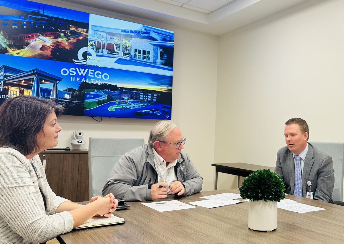 Commissioner, Dr. James V. McDonald of the <a href="/HealthNYGov/">NYSDOH</a>  visited Oswego County today to tour the Lobdell Center for Mental Health &amp; Wellness at Lakeview and hear of the transformation of healthcare delivery and access Oswego Health is doing throughout the community.