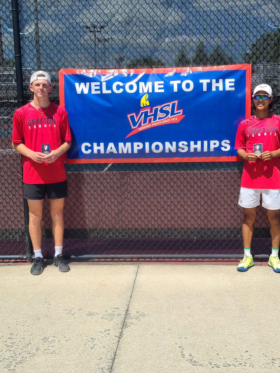 GRAFTON BOYS TENNIS

Rainer Christiansen and John Lee defeat Maggie Walker 6-4  6-4 to be the 2024 CLASS 3 STATE DOUBLES CHAMPIONS!!!

GREAT JOB GUYS!!!!!