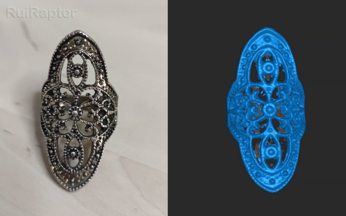 RuiRaptor's tweet photo. We decided to scan a piece of jewelry with our @Revopoint3d Mini2 and this is the result without any kind of post-processing.
👉 https://t.co/HaMK59fdjn
#RevopointMini #digitalização3d #3dscanning #3dscan #scanner3d #3DPrinting #3D #3DModeling #Revopoint #revoscan #3DScanner https://t.co/0OdZWaO33W