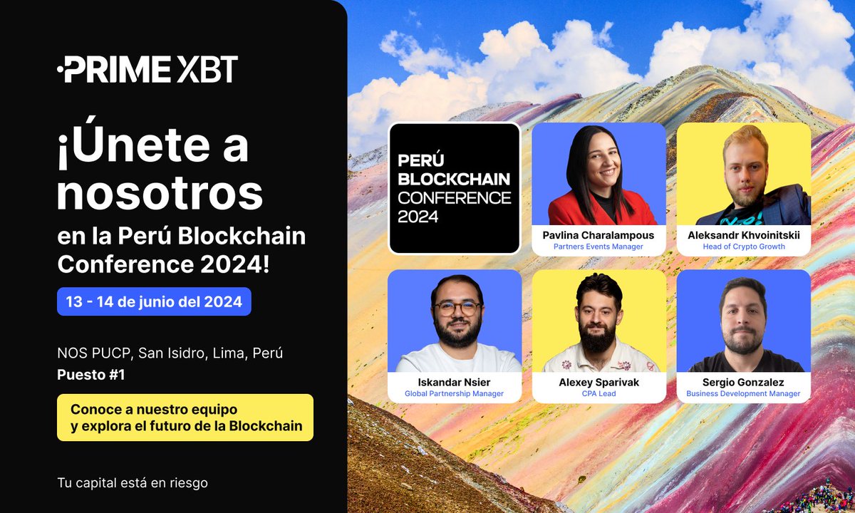 PrimexbtES's tweet photo. 🇵🇪 La @Peru_Blockchain 2024 ya casi está aquí
🔥Estamos orgullosos de ser el principal patrocinador en este increíble evento.¡Ven a conocer a nuestro equipo y descubre las últimas novedades de la blockchain!
📍Stand #1
🗓13-14 de junio
#pbconf24 #blockchainperu #perublockchain https://t.co/vNE5sbUwKd