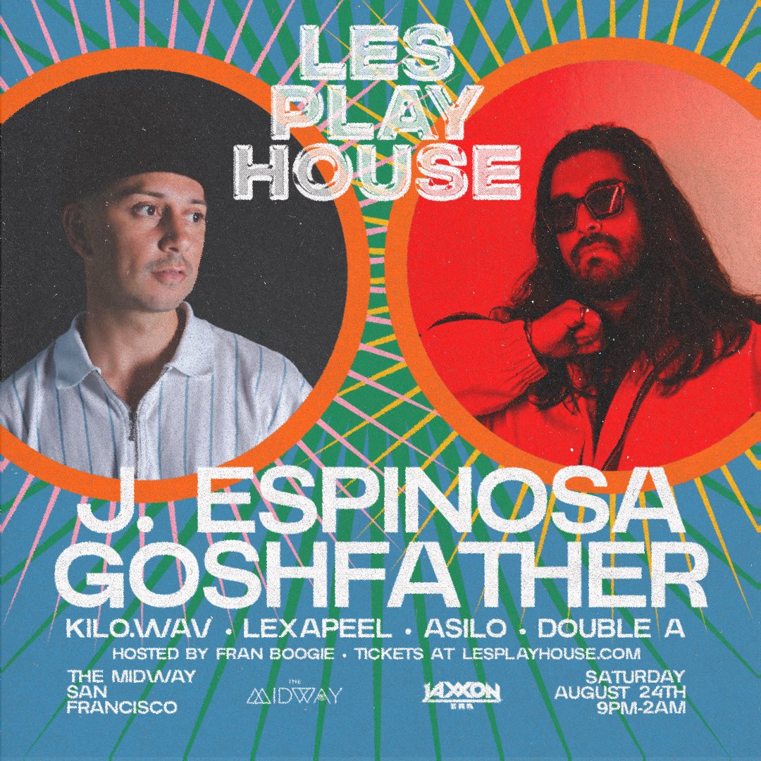 The party of the summer is back 🪩🕺🏾

<a href="/djjespinosa/">J.Espinosa</a> + <a href="/GoshfatherTV/">goshfather</a> grace the Les Play House stage along with many more so secure those tix ASAP! Tix are veryyy limited, don’t say we didn’t warn ya.

8/24 • Saturday • 9-2AM at @themidwaysf ⚡️

TIX: tixr.com/e/107102