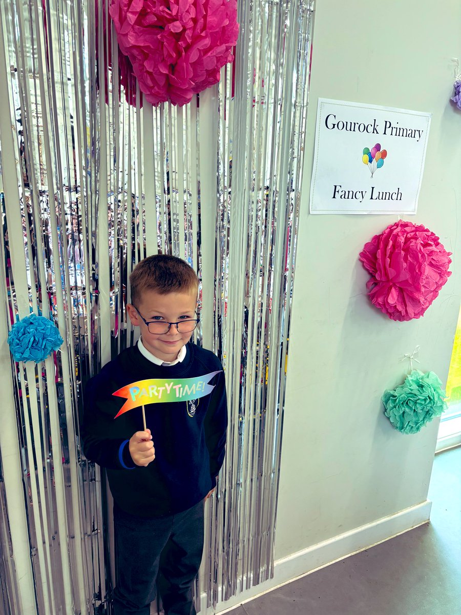 Gourockpr's tweet photo. Fun at the 🎈Fancy Lunch 🎈today - these children have demonstrated good manners, kindness and respect in the lunch hall…. Thank you! 🍴@MissDochertyGPs @MissTodd_GPS @GPS_primary 🎉 #silverservice 🪩 https://t.co/ClJiJ247lH