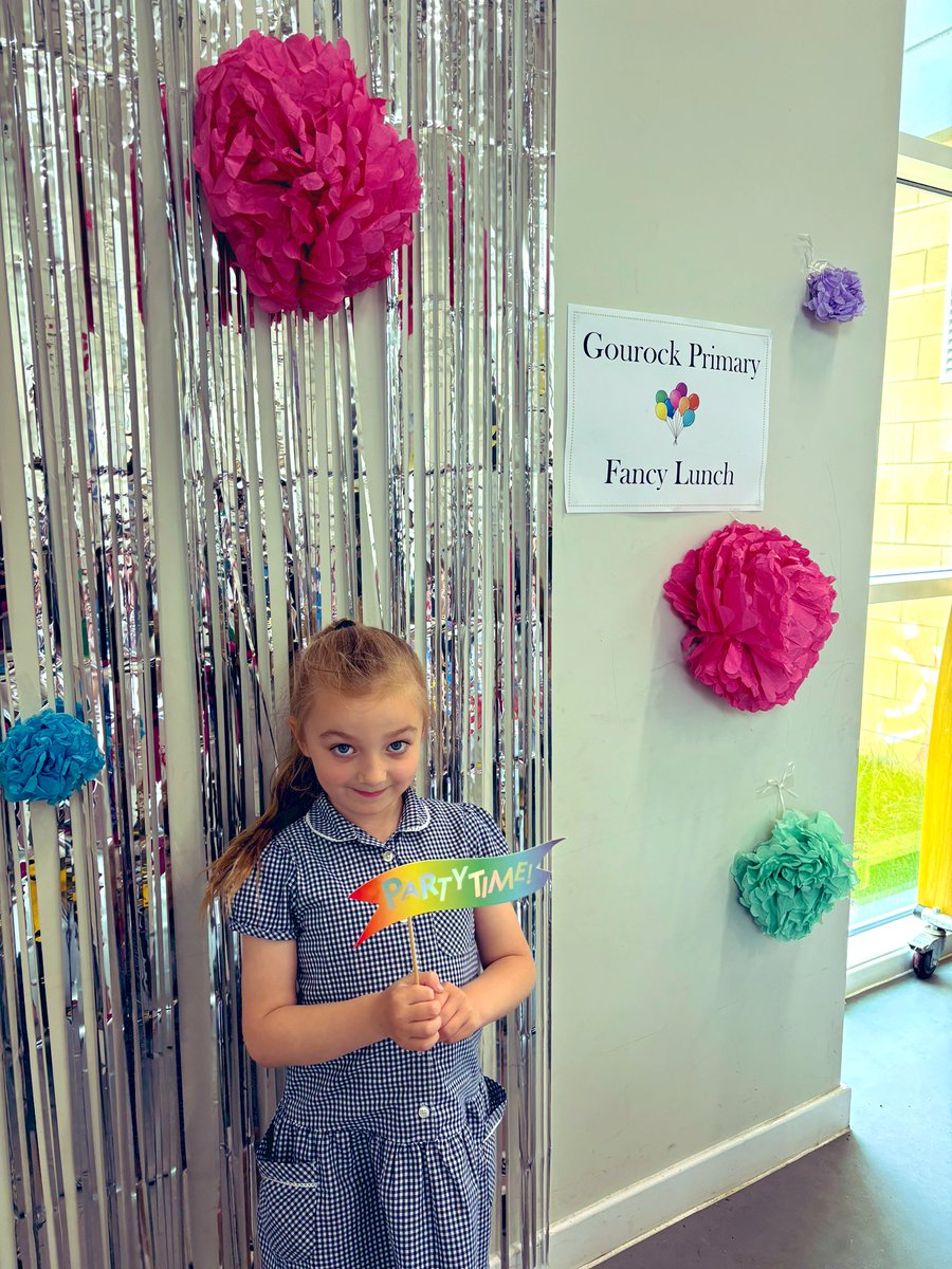 Gourockpr's tweet photo. Fun at the 🎈Fancy Lunch 🎈today - these children have demonstrated good manners, kindness and respect in the lunch hall…. Thank you! 🍴 @MissTodd_GPS @GPS_primary 🎉 #silverservice 🪩 https://t.co/z6jzU8cVJl