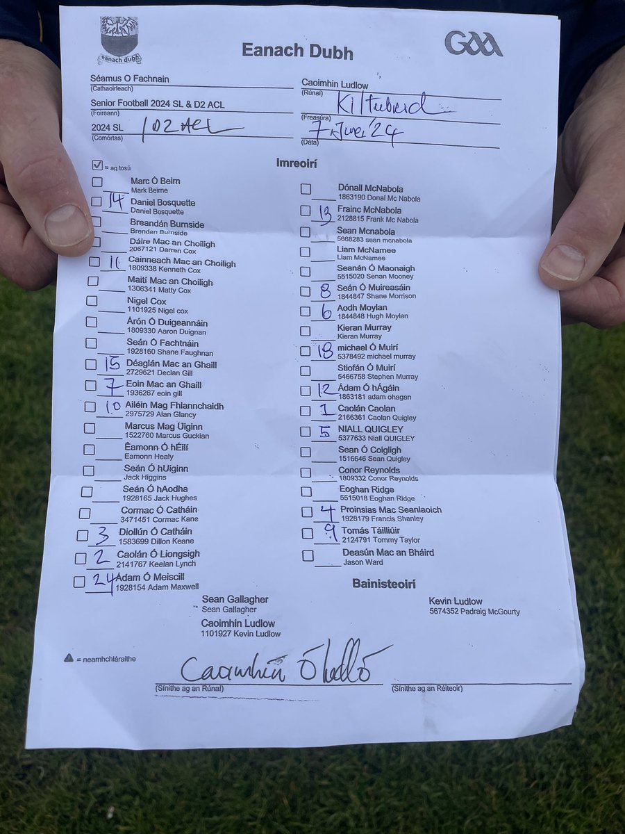 annaduffgaa's tweet photo. Annaduff starting team Vs Kiltubrid
#Masonite Div 2 League
#LeitrimGAA https://t.co/tocfqg6GOQ
