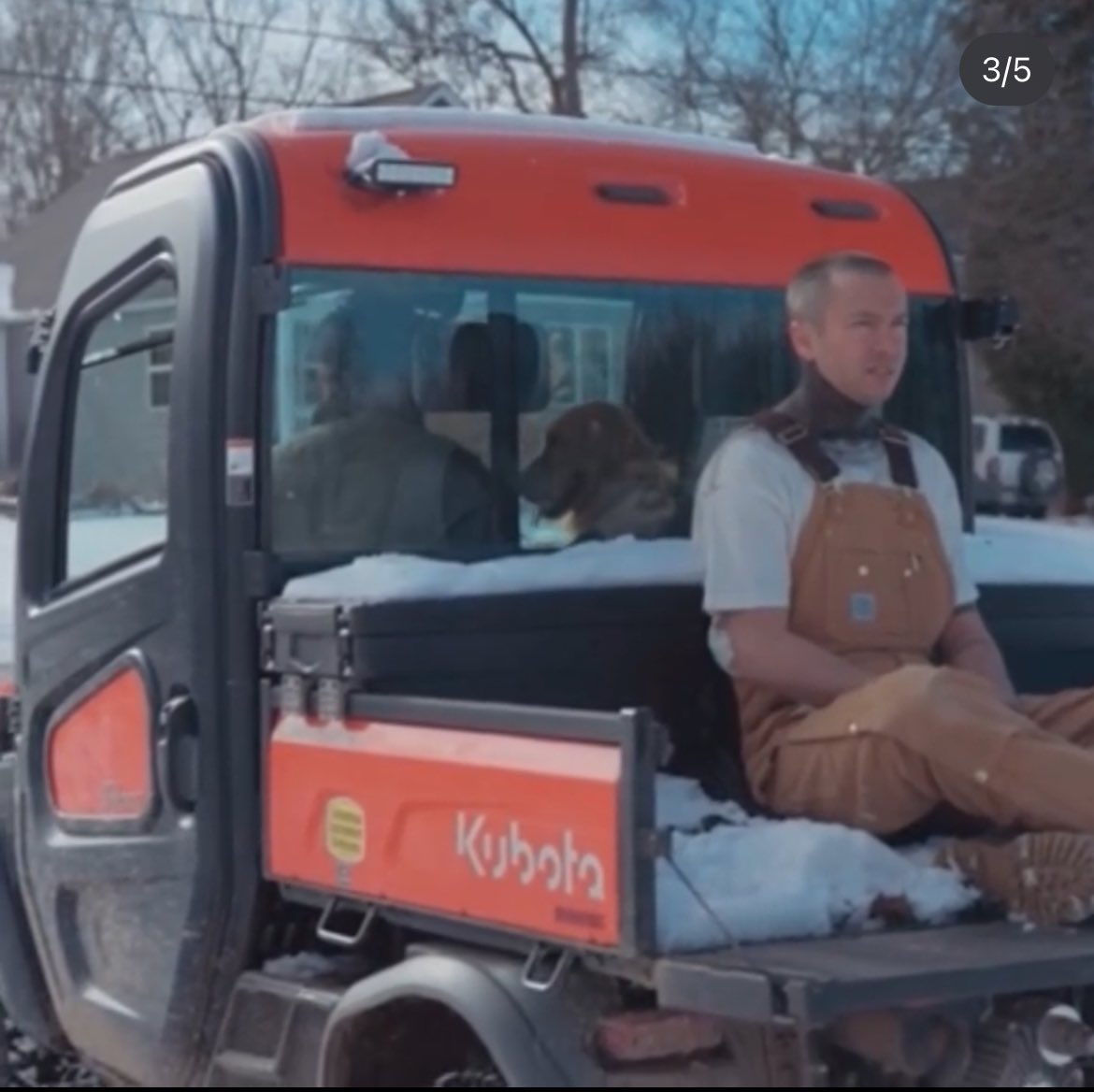 clancyupdating's tweet photo. Via @tylerrjoseph on instagram

“we just couldn't escape @kubotausa while making our music videos this year. from riding on them, anchoring us in case we fell through ice, making huge burn piles, building drum platforms out of hay; we couldn't have done it without the equipment + https://t.co/EQLlkLzPxb