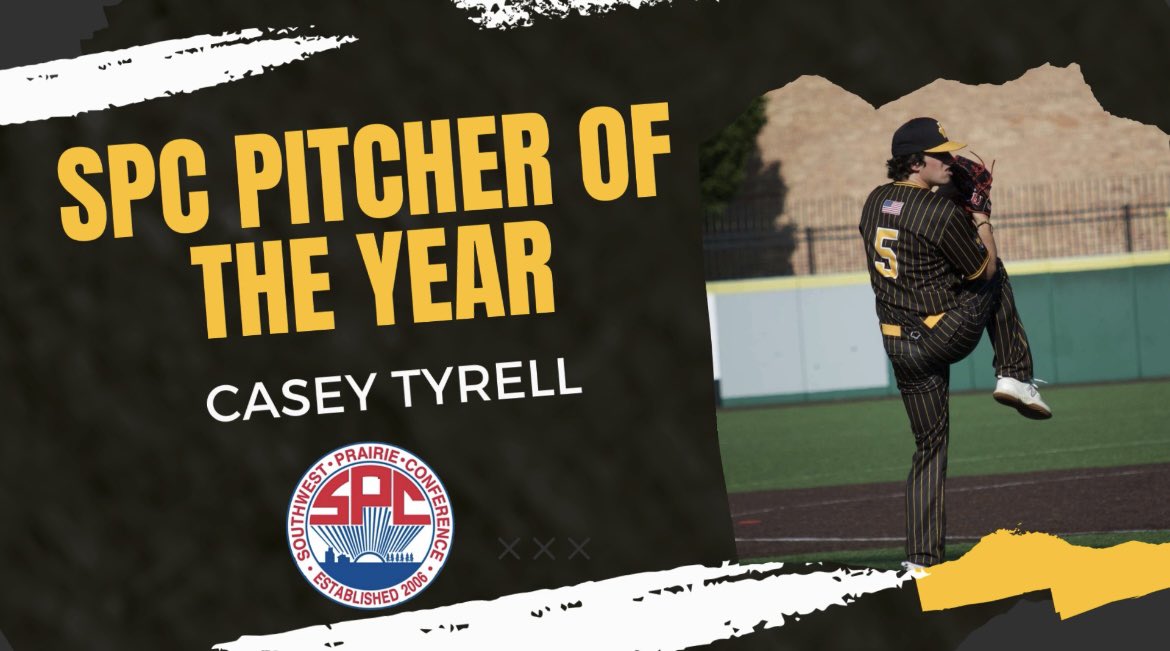 Casey Tyrell (@caseytyrell2) on Twitter photo Final Regular Season Stats:
35.0 IP
5-0 Record
11 ER
30 SO
2.20 ERA
All Conference
SPC Pitcher of the Year
<a href="/jtwestbaseball/">Joliet West Baseball</a> <a href="/IUSBbase/">IUSB Baseball</a> <a href="/ZaneGonzo36/">Zane Gonzalez</a> <a href="/dbuysse16/">Doug Buysse</a> <a href="/CoachDiNardo28/">Anthony DiNardo</a> Final Regular Season Stats:
35.0 IP
5-0 Record
11 ER
30 SO
2.20 ERA
All Conference
SPC Pitcher of the Year
<a href="/jtwestbaseball/">Joliet West Baseball</a> <a href="/IUSBbase/">IUSB Baseball</a> <a href="/ZaneGonzo36/">Zane Gonzalez</a> <a href="/dbuysse16/">Doug Buysse</a> <a href="/CoachDiNardo28/">Anthony DiNardo</a>