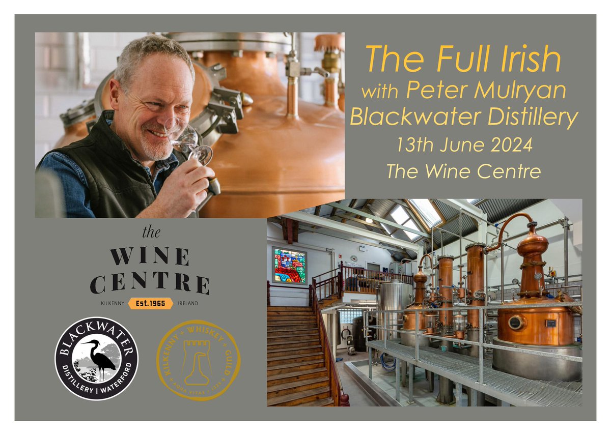 KilkennyWhiskeyGuild (@kilkennyguild) on Twitter photo The <a href="/WineCKilkenny/">Wine Centre Kilkenny</a> presents The Full Irish with Peter Mulryan, <a href="/BlackDistillery/">BlackwaterDistillery</a> on Thurs 13th June at 7pm
Member tickets out now (check your email) any remaining places will be available on Monday morning at 10am on kilkennywhiskeyguild.com
Very limited capacity - don't miss it! The <a href="/WineCKilkenny/">Wine Centre Kilkenny</a> presents The Full Irish with Peter Mulryan, <a href="/BlackDistillery/">BlackwaterDistillery</a> on Thurs 13th June at 7pm
Member tickets out now (check your email) any remaining places will be available on Monday morning at 10am on kilkennywhiskeyguild.com
Very limited capacity - don't miss it!