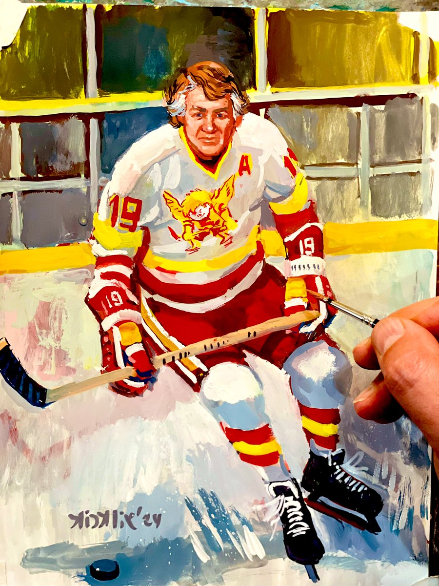 Minnesota Fighting Saints commissioned paintings. #wha #hockey