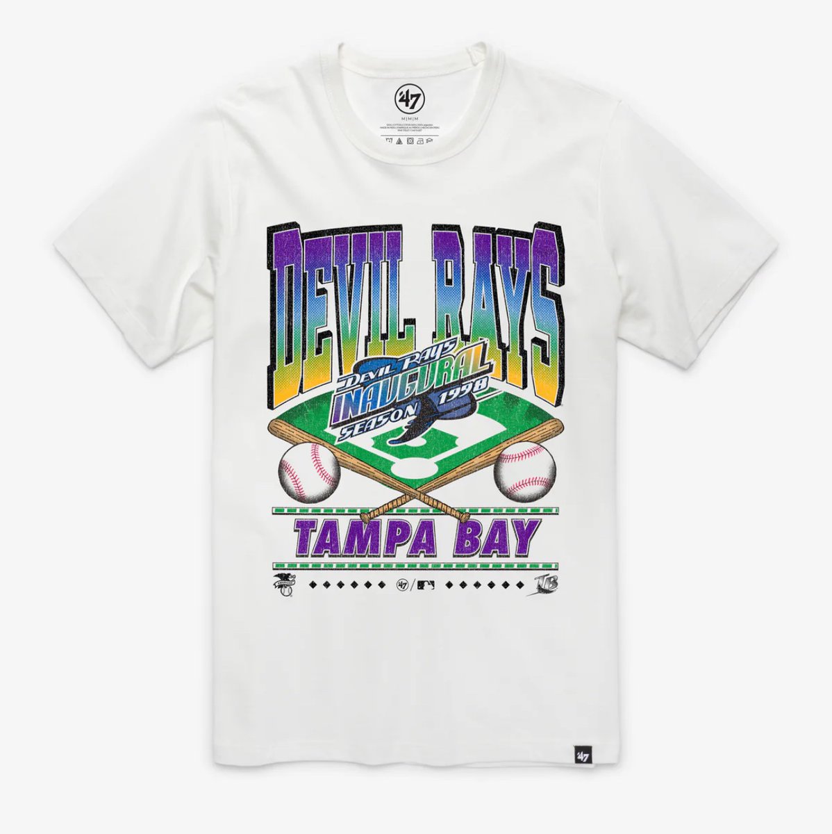 That #DevilRays color gradient and 1998 Inaugural logo 🤤 <a href="/47/">'47</a>