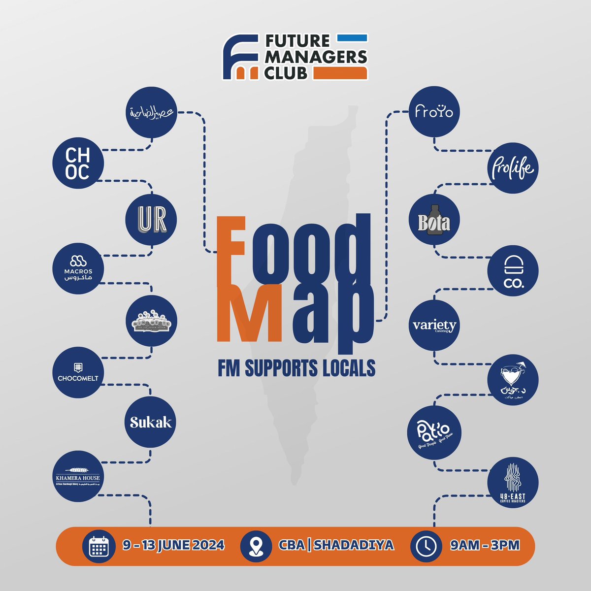 NUKSCba's tweet photo. Food Map Event 🍔

📍: CBA
📅: Sunday to Thursday
⏰: 9:00 AM - 3:00 PM https://t.co/KApDRsU4gC