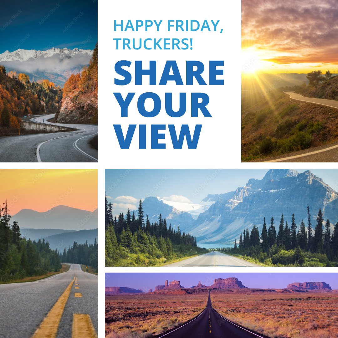 TruckersReport's tweet image. Happy Friday, truckers! 🛣️

 Share a photo of your current view. Let&apos;s see the beautiful roads you&apos;re traveling today. 📸

 #TruckerViews #OnTheRoad