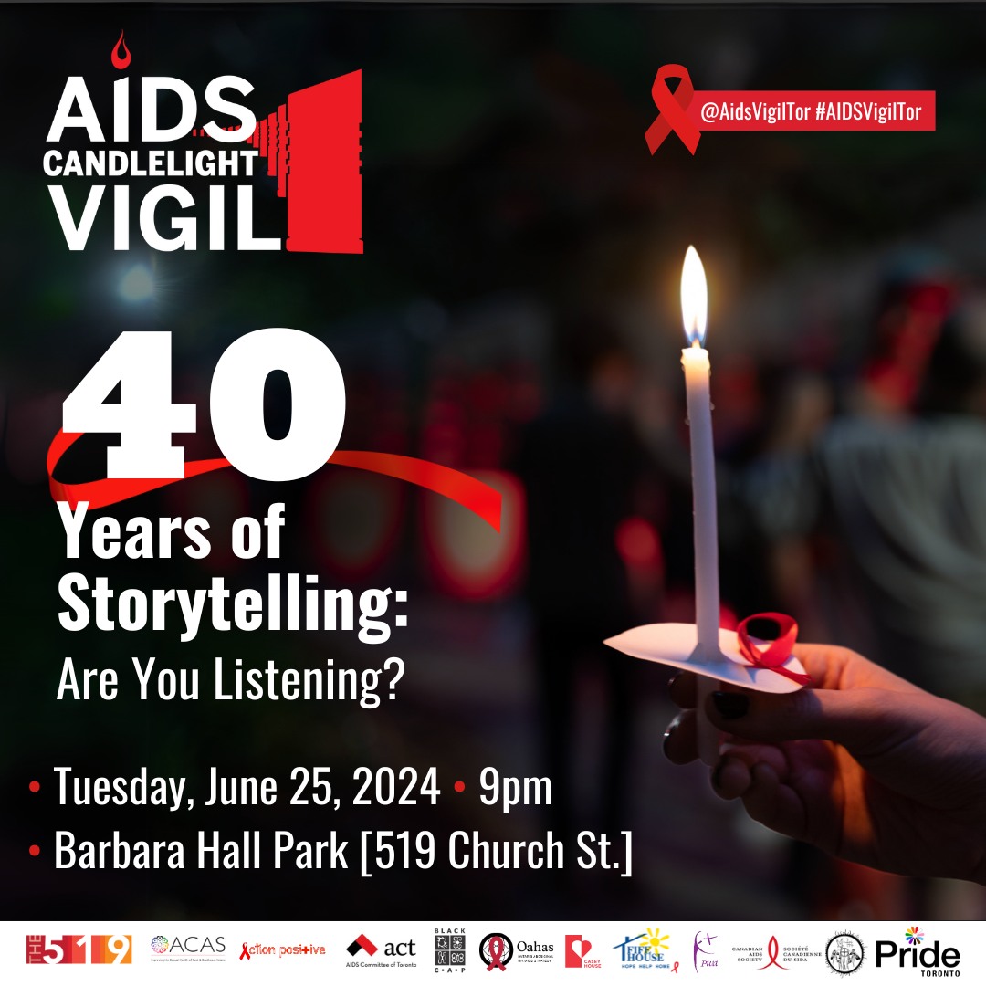 FifeHouse's tweet photo. Tuesday, June 25, 9pm, Barbara Hall Park (519 Church St). Join us and other cmty members & organizations for the annual Toronto AIDS Candlelight Vigil (@AIDSVigilTor) which will mark its 40th anniversary this year. ❤️🕯️#TorontoAIDSVigil #AIDSVigil #hivaids #Uequals #nostigma https://t.co/w0mHxLxYpB