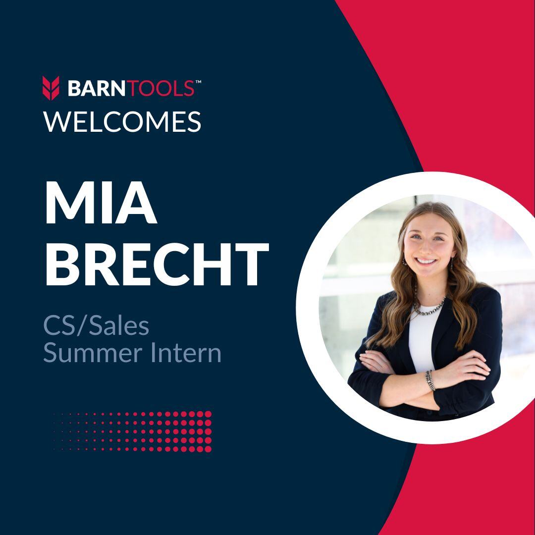 Exciting news at BarnTools! We have recently welcomed Mia Brecht into the office as she begins her summer with us as a CS / Sales Intern. 

Welcome to the team, Mia!